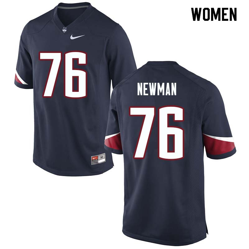 Women #76 Harrison Newman Uconn Huskies College Football Jerseys Sale-Navy - Click Image to Close